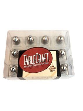 TableCraft Salt & Pepper Collection 12 Mini Shaker Sets Glass/Silver Finish Comp